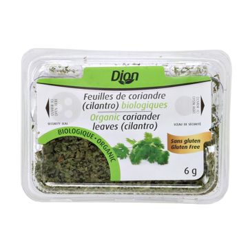 Feuilles de coriandre biologiques sans gluten
