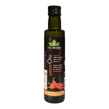 Huile d'olive extra vierge au piment biologique
