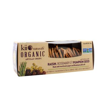 Craquelins artisanaux - Raisins, romarin et graines de citrouille