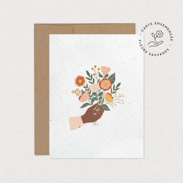 Carte à planter - Bouquet