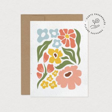 Carte à planter - Marché des fleurs