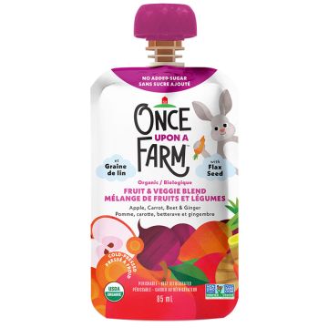 Mélange fruits et légumes biologiques - Pomme carotte betterave et gingembre et graine de lin