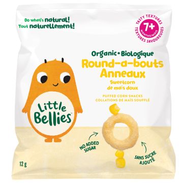 Collations de mais soufflé biologiques 7 mois+ - Anneaux de maïs doux 