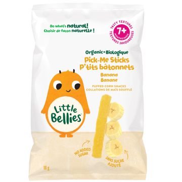 Collations de mais soufflé biologiques 7 mois+  - P'tits bâtonnets banane