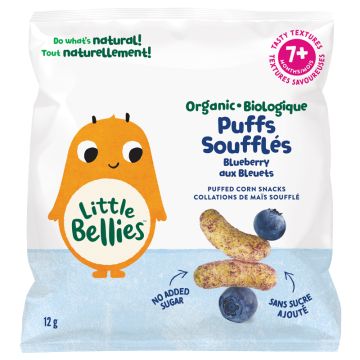 Collations de maïs soufflé biologiques 7 mois+ - Soufflés aux bleuets