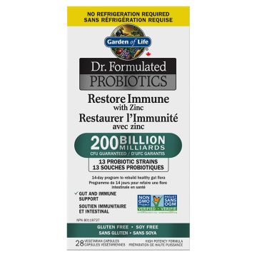 Dr. Formulated Probiotiques - Restaurer l'immunité avec zinc