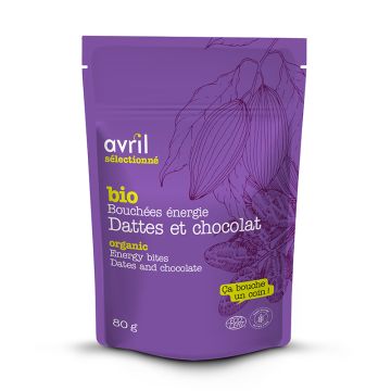Bouchée énergie biologique  - Dattes et chocolat 
