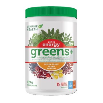 Greens+ Extra Energy saveur orange naturelle 15 portions
