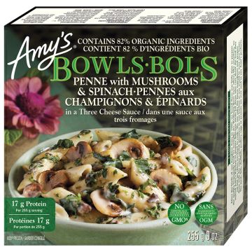 Penne champignon épinard sauce 3 fromages congelé
