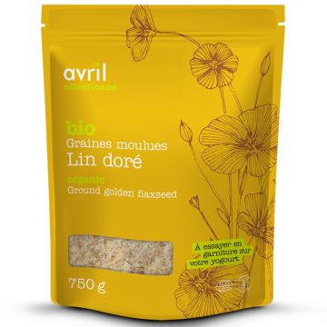 Graines de lin dorées moulues biologiques