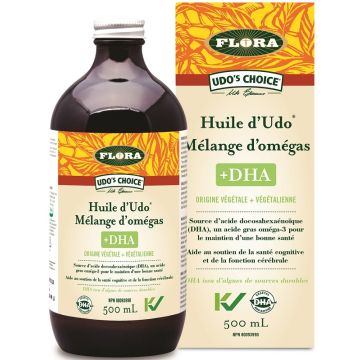 Huile d'Udo biologique - Mélange d'oméga 3-6-9 + DHA