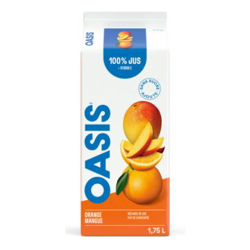 Jus d'orange et mangue