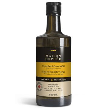 Huile de canola vierge biologique