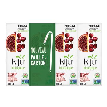 Jus grenade cerise biologique