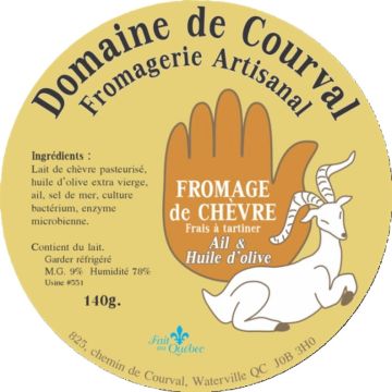 Fromage frais biologique  - Chèvre ail & huile d'olive