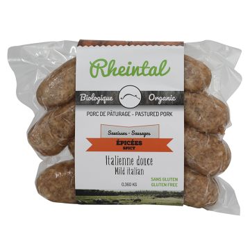 Saucisses biologiques congelées - Italiennes douces