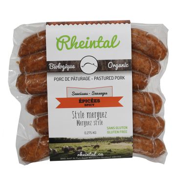 Saucisses biologiques congelées - Style Merguez