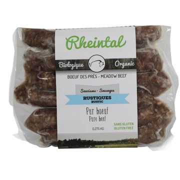Saucisses biologiques congelées  - Pure boeuf
