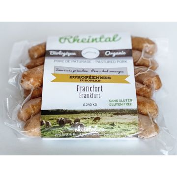 Saucisses précuites biologiques congelées - Francfort