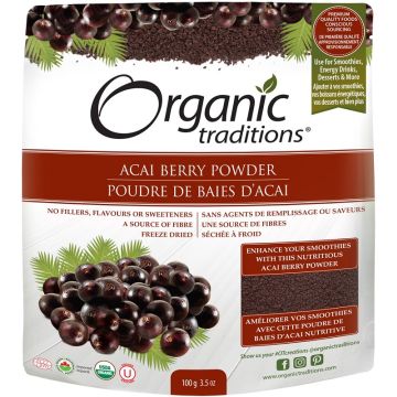 Poudre de baies d'acai biologiques