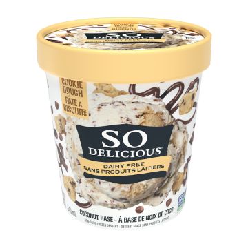 Dessert glacé noix de coco - Morceaux de biscuits sans produit laitiers