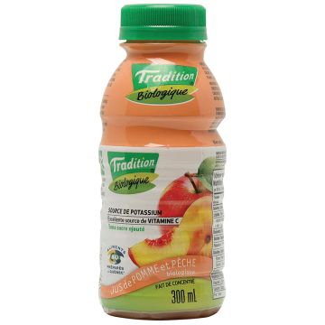 Jus biologique - Pomme et pêche