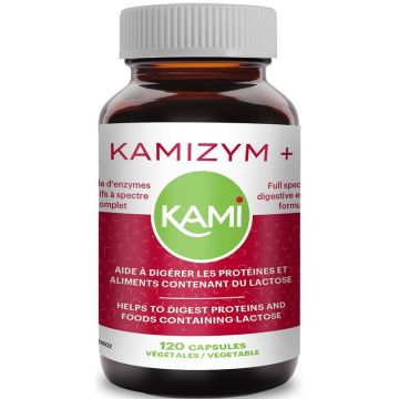Kamizym+ - Enzymes digestives pour aider à digérer protéines et lactose