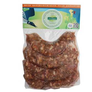 Saucisses à l'agneau - Poivrons rouges et féta