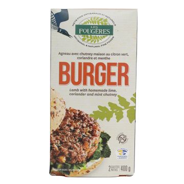 Burger à l'agneau - Avec chutney au citron vert, coriandre et menthe