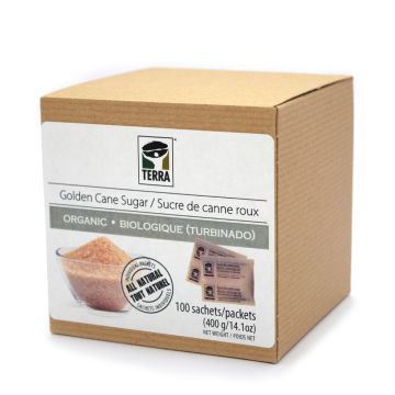 Sucre de canne biologique - Roux turbinado en sachets