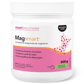 Magsmart Complexe de bisglycinate de magnésium saveur citron lime - Coeur et Muscles