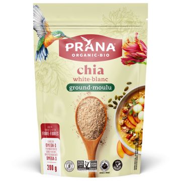 Graines de chia blanc moulues biologiques