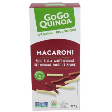 Pâtes macaroni de quinoa rouge et blanc biologiques