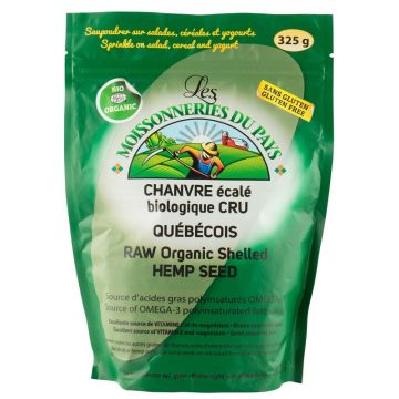 Chanvre écalé biologique cru sans gluten