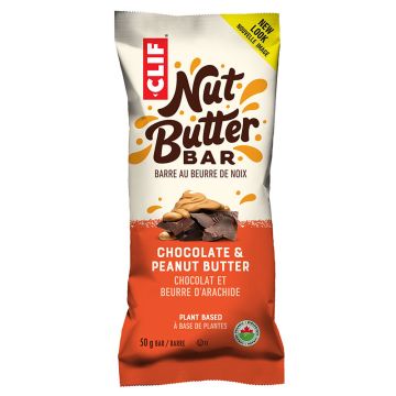 Barre énergétique biologique centre au chocolat et beurre d'arachide