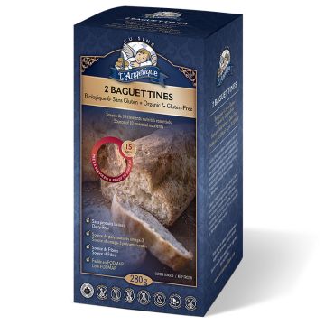 Pain surgelé 2 baguettines biologique sans gluten