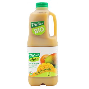 Jus biologique - Orange et mangue sans sucre ajouté