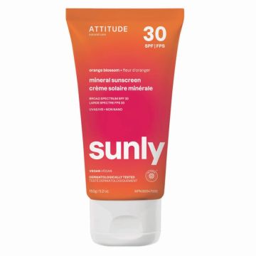 Crème solaire minérale hypoallergénique FPS 30 - Fleur d'oranger