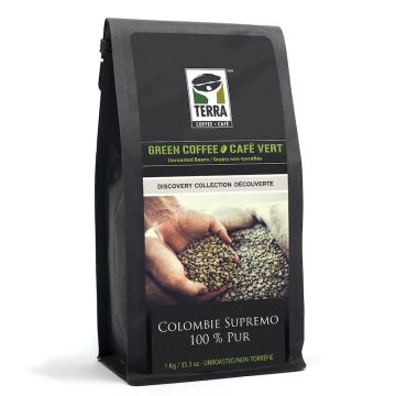 Café vert non torréfié en grains -  Colombie Supremo 100% pur