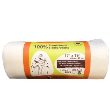 Sacs biodégradables - Compost 17'' x 19''