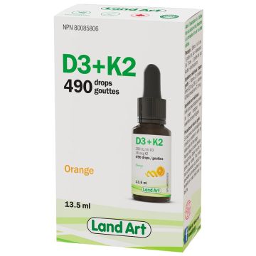 Vitamine D3 + K2 biologique saveur orange - Santé immunitaire