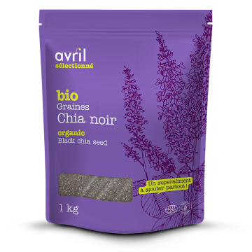 Graines de chia noires crues biologiques