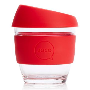Glass cup - Red 8 oz