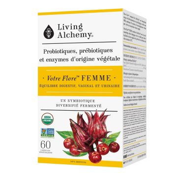 Votre flore® probiotique femme biologique - Équilibre des voies urinaires, vaginal et digestif