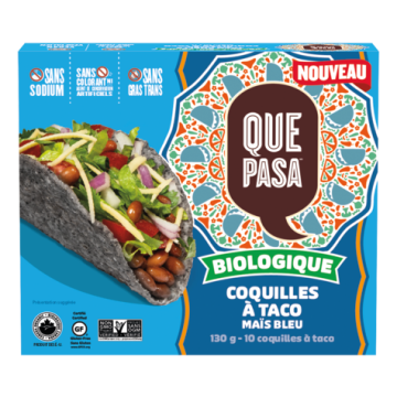 Coquilles à taco biologiques - Maïs bleu