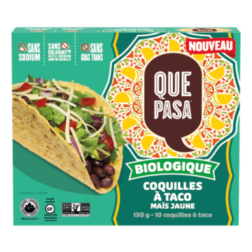 Coquilles à taco biologiques - Maïs jaune