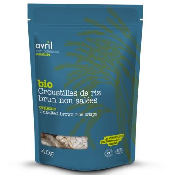 Croustilles de riz brun non salées biologiques