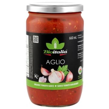 Sauce tomate biologique Aglio pour pâtes