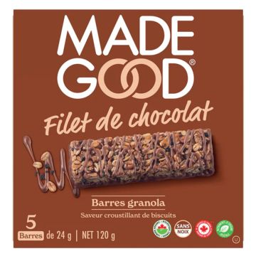 Organic granola bars - Crispy cookies and chocolate drizzle