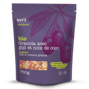 Granola avec goji et noix de coco biologique